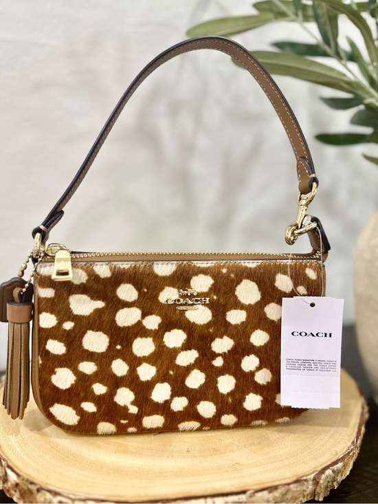 Coach Handbags - Coach Nolita 19 Deer Print Brown Cream Spotted Haircalf Shoulder Bag